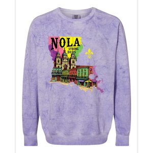 We Stand Nola Strong New Orleans Traveling Lovers Design Colorblast Crewneck Sweatshirt