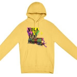 We Stand Nola Strong New Orleans Traveling Lovers Design Premium Pullover Hoodie