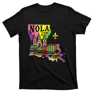 We Stand Nola Strong New Orleans Traveling Lovers Design T-Shirt