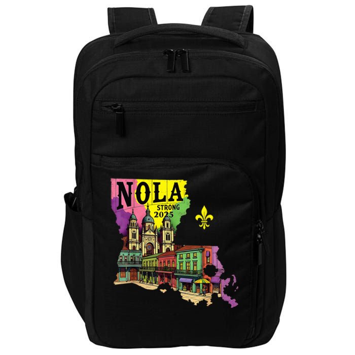 We Stand Nola Strong New Orleans Traveling Lovers Design Impact Tech Backpack