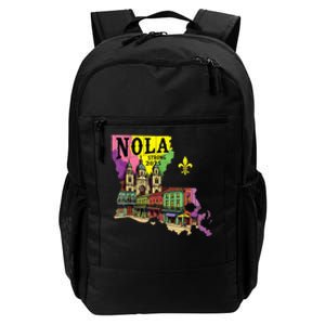 We Stand Nola Strong New Orleans Traveling Lovers Design Daily Commute Backpack