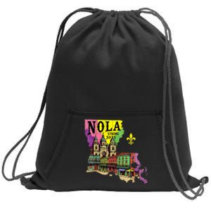 We Stand Nola Strong New Orleans Traveling Lovers Design Sweatshirt Cinch Pack Bag