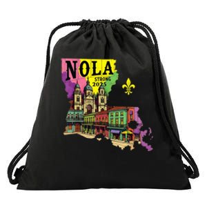 We Stand Nola Strong New Orleans Traveling Lovers Design Drawstring Bag