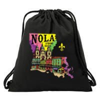 We Stand Nola Strong New Orleans Traveling Lovers Design Drawstring Bag