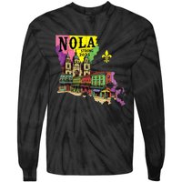 We Stand Nola Strong New Orleans Traveling Lovers Design Tie-Dye Long Sleeve Shirt