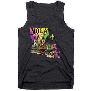 We Stand Nola Strong New Orleans Traveling Lovers Design Tank Top