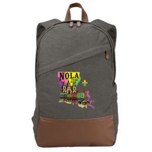 We Stand Nola Strong New Orleans Traveling Lovers Design Cotton Canvas Backpack