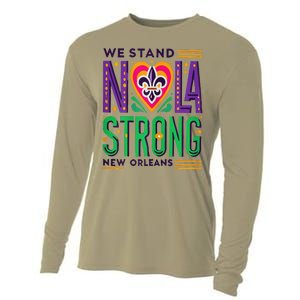 We Stand Nola Strong Nola Strong Support New Orleans Cooling Performance Long Sleeve Crew