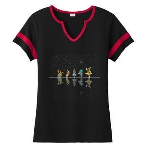 Wonderland Starry Night Alice In Wonderland Ladies Halftime Notch Neck Tee