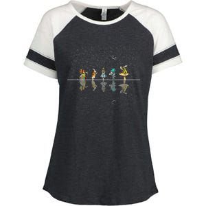 Wonderland Starry Night Alice In Wonderland Enza Ladies Jersey Colorblock Tee