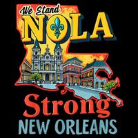 We Stand Nola Strong New Orleans Traveling Lovers Graphic Backpack