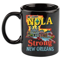 We Stand Nola Strong New Orleans Traveling Lovers Graphic 11oz C Handle Ceramic Mug