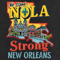 We Stand Nola Strong New Orleans Traveling Lovers Graphic 11oz C Handle Ceramic Mug