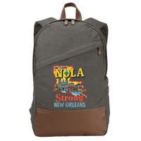 We Stand Nola Strong New Orleans Traveling Lovers Graphic Cotton Canvas Backpack