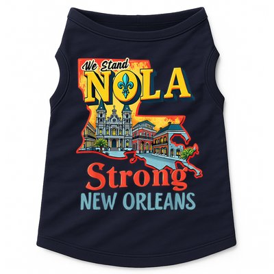 We Stand Nola Strong New Orleans Traveling Lovers Graphic Doggie Tank