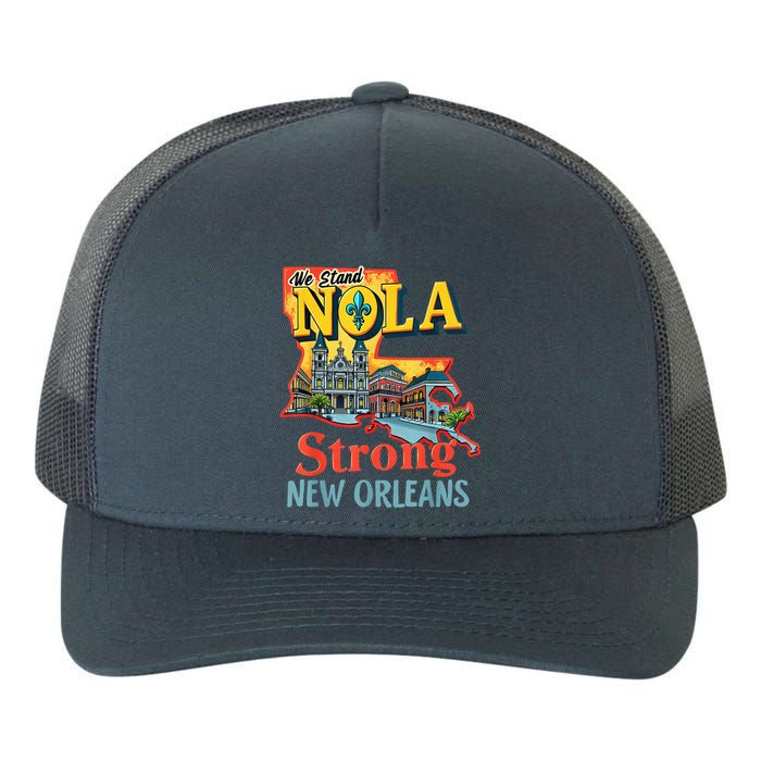 We Stand Nola Strong New Orleans Traveling Lovers Graphic Yupoong Adult 5-Panel Trucker Hat