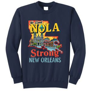 We Stand Nola Strong New Orleans Traveling Lovers Graphic Sweatshirt