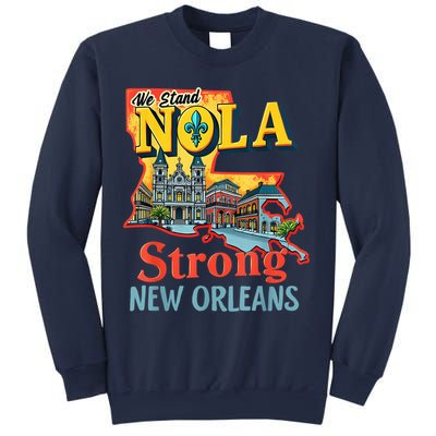 We Stand Nola Strong New Orleans Traveling Lovers Graphic Sweatshirt