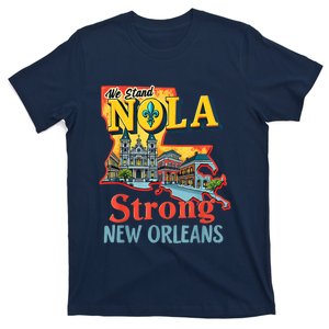 We Stand Nola Strong New Orleans Traveling Lovers Graphic T-Shirt