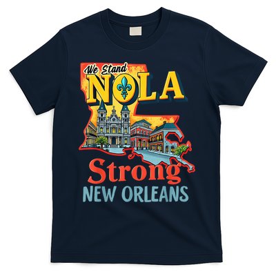 We Stand Nola Strong New Orleans Traveling Lovers Graphic T-Shirt