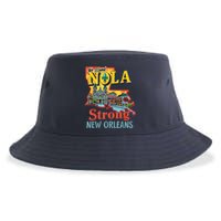 We Stand Nola Strong New Orleans Traveling Lovers Graphic Sustainable Bucket Hat