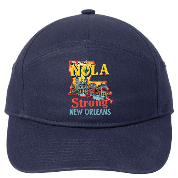 We Stand Nola Strong New Orleans Traveling Lovers Graphic 7-Panel Snapback Hat