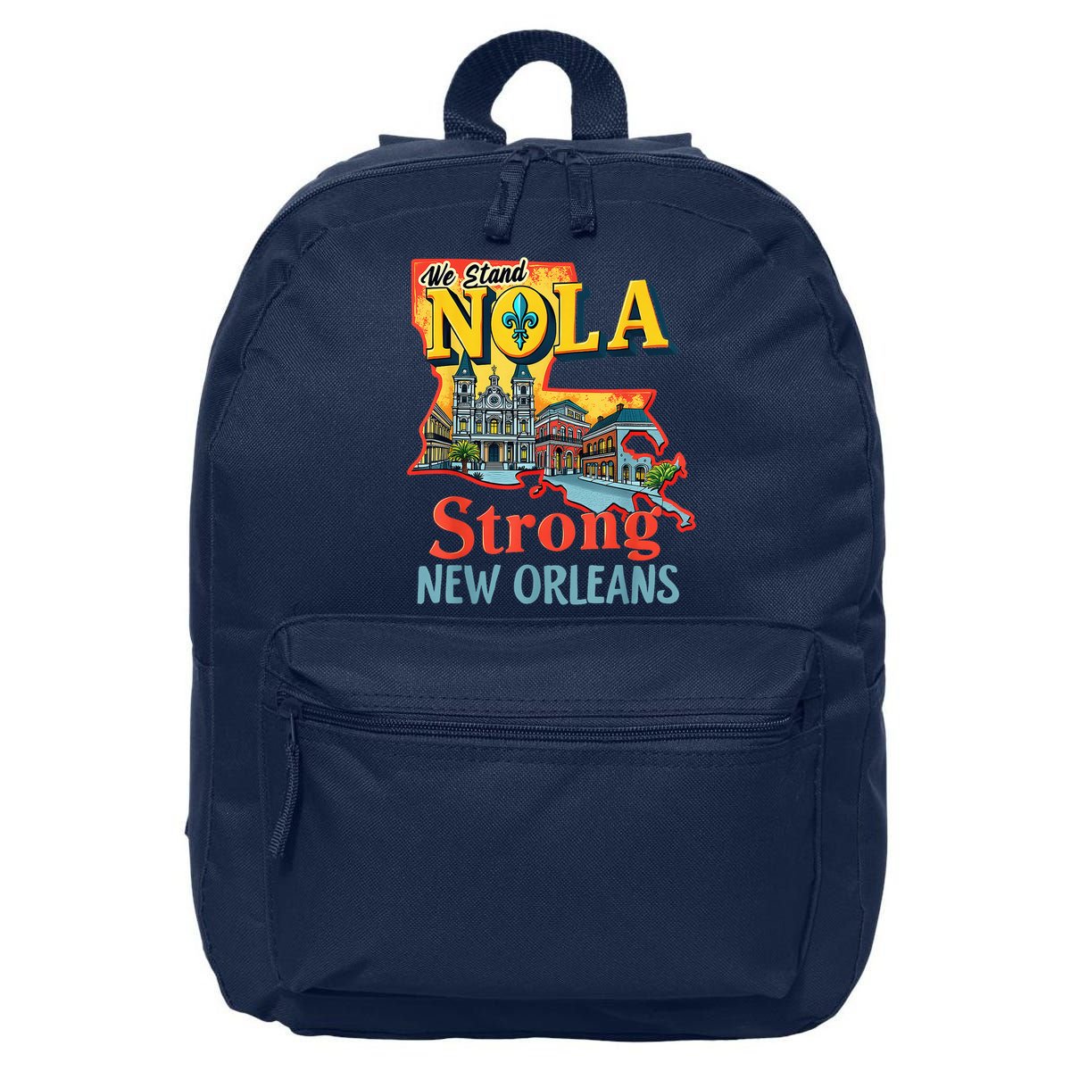 We Stand Nola Strong New Orleans Traveling Lovers Graphic 16 in Basic Backpack