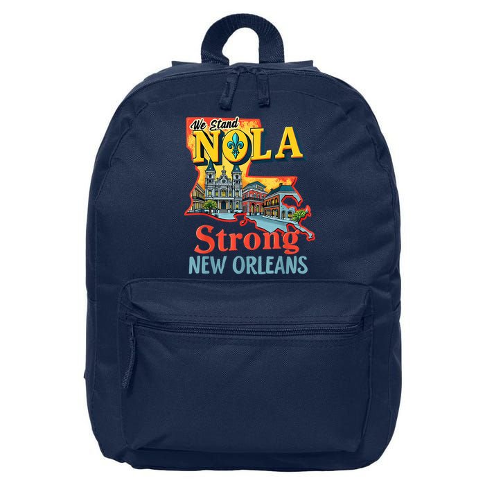 We Stand Nola Strong New Orleans Traveling Lovers Graphic 16 in Basic Backpack