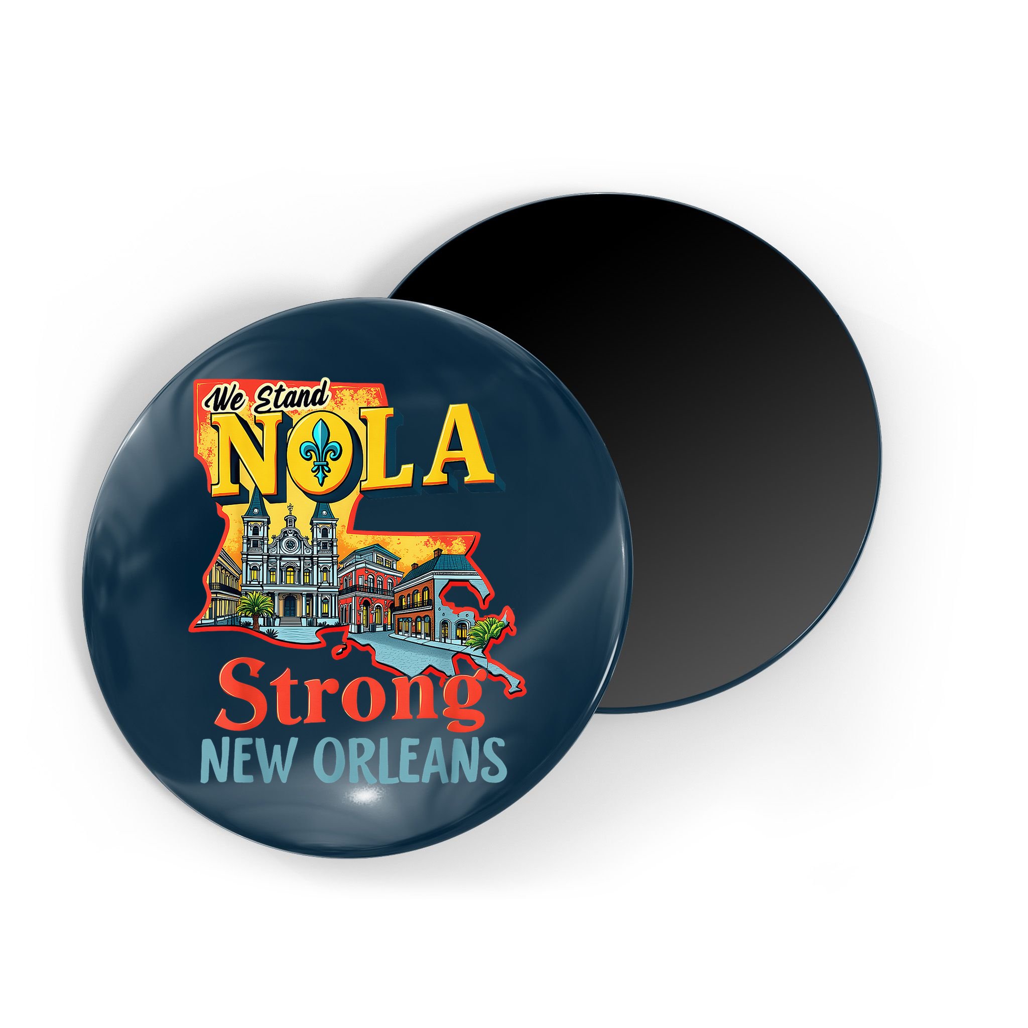 We Stand Nola Strong New Orleans Traveling Lovers Graphic Magnet