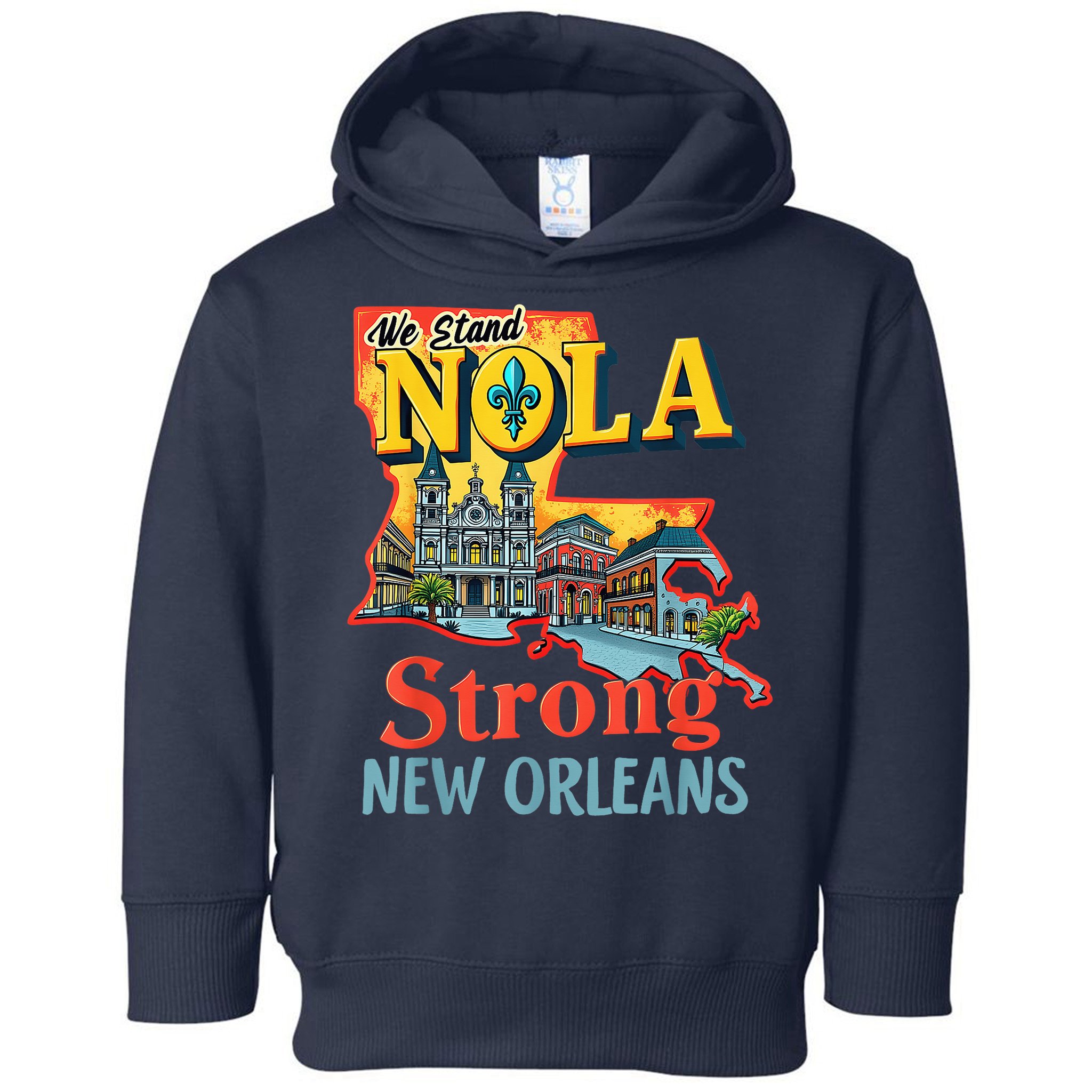We Stand Nola Strong New Orleans Traveling Lovers Graphic Toddler Hoodie
