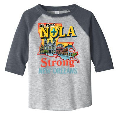We Stand Nola Strong New Orleans Traveling Lovers Graphic Toddler Fine Jersey T-Shirt