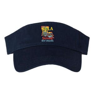 We Stand Nola Strong New Orleans Traveling Lovers Graphic Valucap Bio-Washed Visor