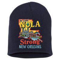 We Stand Nola Strong New Orleans Traveling Lovers Graphic Short Acrylic Beanie