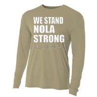 We Stand Nola Strong Mardi Gras Funny Louisiana Party Cooling Performance Long Sleeve Crew