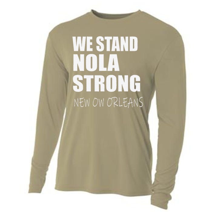 We Stand Nola Strong Mardi Gras Funny Louisiana Party Cooling Performance Long Sleeve Crew