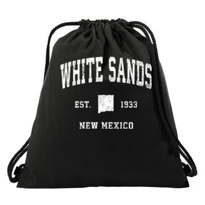 White Sands New Mexico Nm Vintage Athletic Sports Drawstring Bag