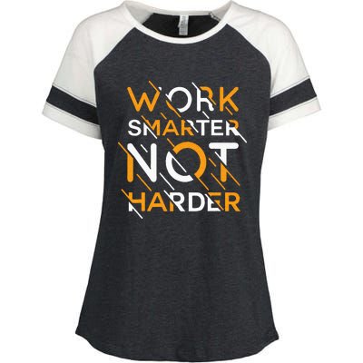 Work Smarter Not Harder Enza Ladies Jersey Colorblock Tee