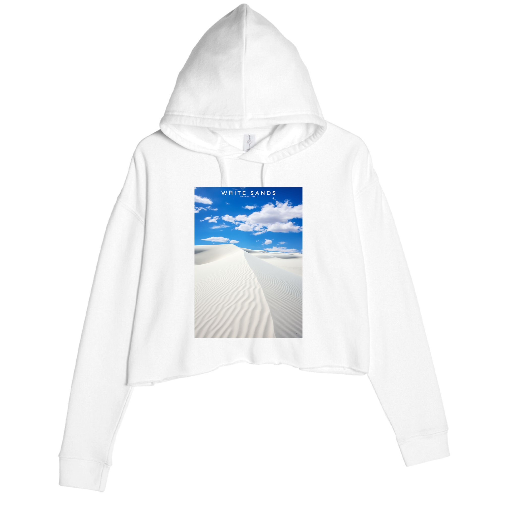 White Sands National Park Crop Fleece Hoodie