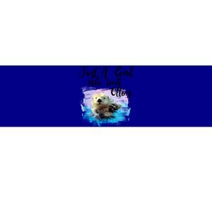 Watercolor Sea Otter Great Gift Who Loves Otters Gift Bumper Sticker