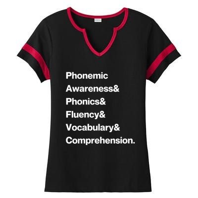 Womens Science Of Reading Teacher Structured Literacy Ladies Halftime Notch Neck Tee