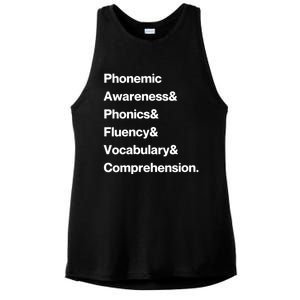 Womens Science Of Reading Teacher Structured Literacy Ladies PosiCharge Tri-Blend Wicking Tank