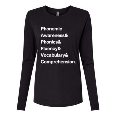 Womens Science Of Reading Teacher Structured Literacy Womens Cotton Relaxed Long Sleeve T-Shirt