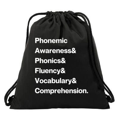 Womens Science Of Reading Teacher Structured Literacy Drawstring Bag