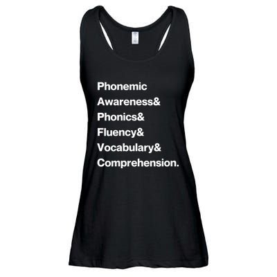 Womens Science Of Reading Teacher Structured Literacy Ladies Essential Flowy Tank