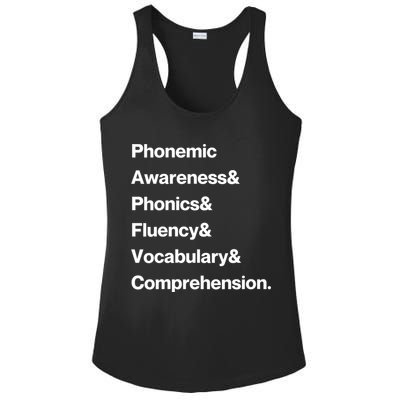 Womens Science Of Reading Teacher Structured Literacy Ladies PosiCharge Competitor Racerback Tank