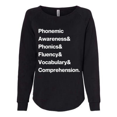 Womens Science Of Reading Teacher Structured Literacy Womens California Wash Sweatshirt