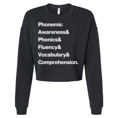 Womens Science Of Reading Teacher Structured Literacy Cropped Pullover Crew
