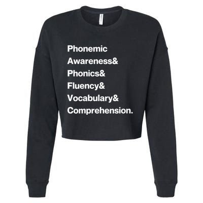 Womens Science Of Reading Teacher Structured Literacy Cropped Pullover Crew