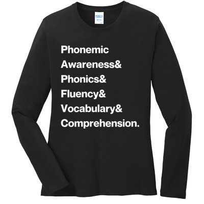 Womens Science Of Reading Teacher Structured Literacy Ladies Long Sleeve Shirt