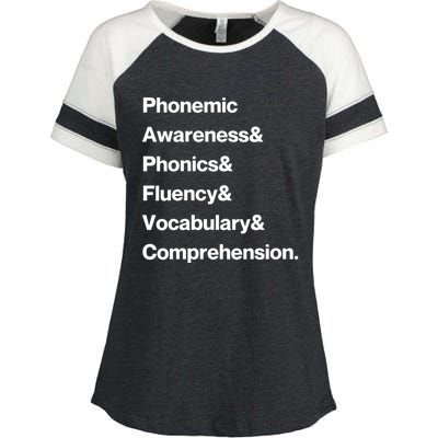 Womens Science Of Reading Teacher Structured Literacy Enza Ladies Jersey Colorblock Tee